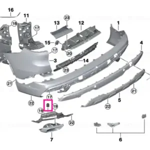 Holder for trim for exh.tailpipe right - BMW Premium