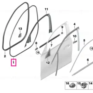 Door weatherstrip - BMW Comandă acum