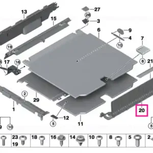 Chilipir Capac prag de incarcare SCHWARZ - BMW
