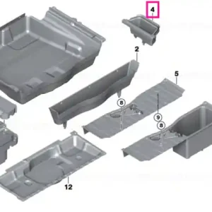 Storage compartment, right ANTHRAZIT - BMW Livrare expres