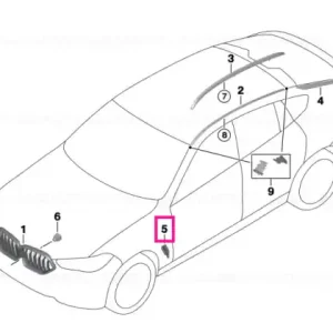 Retur gratuit Ornament canal aer perete lateral stânga X-LINE - BMW