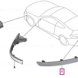 Retur gratuit Reflector, rear left - BMW