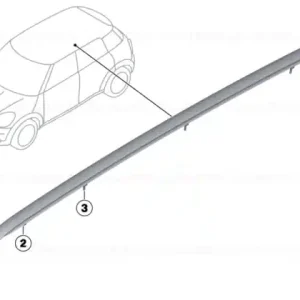 Roof railing, right BLACK - BMW - Mini Chilipir