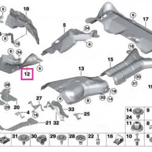 Heat insulation, front wall PHEV - BMW Livrare gratuită