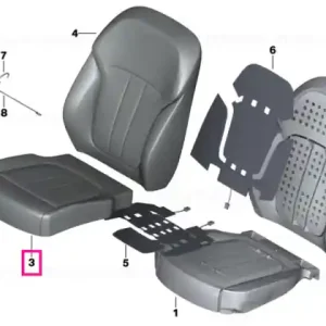 Husă scaun confort piele stânga ELFENB/NACHTB - BMW Vezi acum