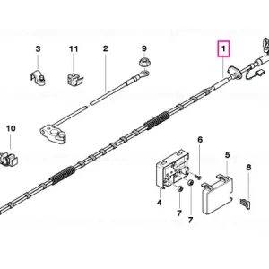 Retur ușor Battery cable (plus pole) with fuse box - BMW