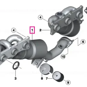 RP-exhaust manifold with catalytic conv. ZYL.1-3 EU4 - BMW Reducere specială