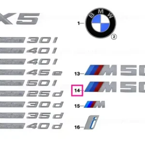 Lettering M50I - BMW Livrare gratuită