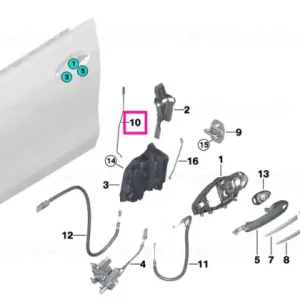 Operating rod, door front left - BMW Transport gratuit