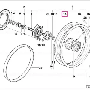 Wheel rim rear 3.00X17 - BMW Motorrad Ofertă specială