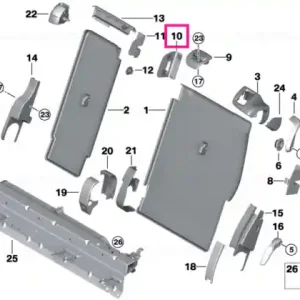Ornament cârlig încuietoare mijloc, ALB ELFENBEINWEISS - BMW Bestseller