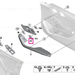 Ornament geam electric dreapta - BMW Chilipir