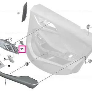 Light strip, left BLACK - BMW Comandă acum