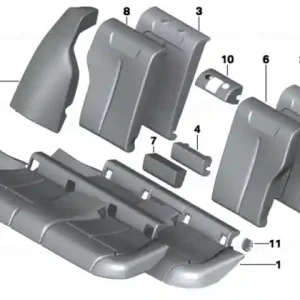 Preț mic Panou lateral ornament stânga SCHWARZ - BMW
