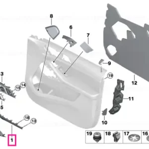 Ornament lemn fineline stânga - BMW Calitate înaltă