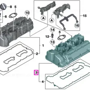 Capac chiulasa, cilindrii 5-8, set garnituri inclus - BMW Seria 5 F07 F10 F11, Seria 6 F06 F12 F13, Seria 7 F01 F02, X5 F15 F85 M, X6 F16 F86 M Reducere