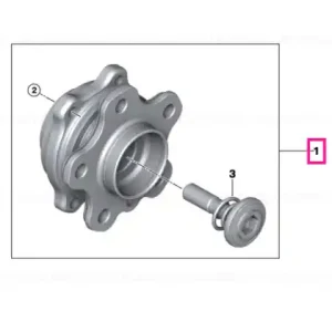 Butuc roata cu rulment, punte spate - BMW Seria 5 F90M5, Seria 8 F91M8 F92M8, X3 F97M, X4 F98M Chilipir