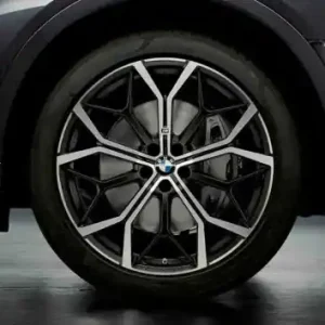 Janta aliaj usor - M Performance Y-Spoke 785M - Bicolor Negru/Argintiu (Black Matt / Bright Turned) - 9,5Jx22 ET:32 - BMW X7 G07 Livrare gratuită