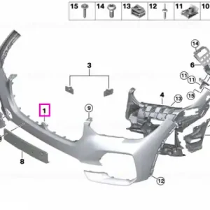 Plată securizată Bara protectie fata, grunduita (PMA) - BMW X5 G05
