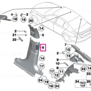 Capac coloană B jos stânga EVERESTGRAU - BMW Chilipir