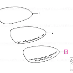 Cel mai bun preț Mirror glass, heated, convex, right - BMW
