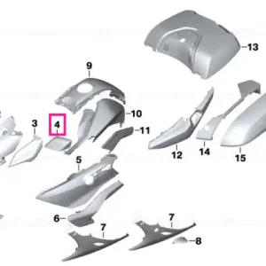 Carcasă oglindă dreapta ROHTEIL / BLANK - BMW Motorrad Promoție