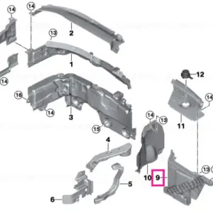 Plată sigură Holder, battery tray - BMW