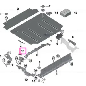 Grinzilă montare despărțitor dreapta - BMW Plată securizată