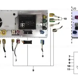 Connection cable, Headunit High - CID L= 1000 MM - BMW Livrare rapidă