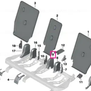 Cel mai bun preț Garnitură spătar interior SCHWARZ - BMW