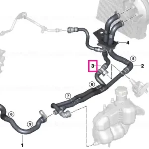 Retur ușor Coolant hose, return - BMW
