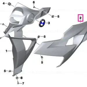 Preț redus Lateral trim panel, left ROHTEIL / BLANK - BMW Motorrad