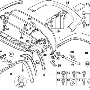 Tensioning belt, rear right - BMW Preț promoțional
