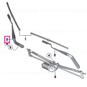 Plată sigură Wiper arm, passenger's side - BMW - Mini
