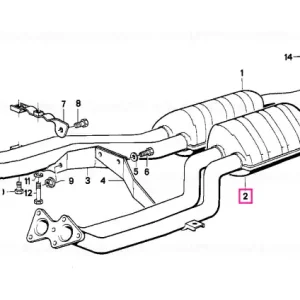 Exhaust pipe/muffler ZYL.7-12 - BMW Reducere