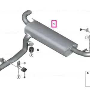 Rear silencer EU6 - BMW Mai ieftin