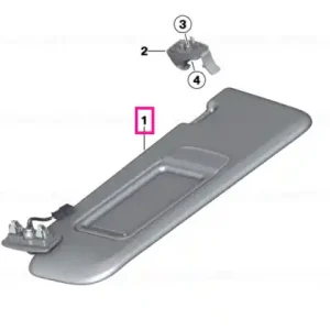 Transport gratuit Sun visor with label, left SCHWARZ - BMW