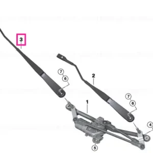Comandă acum Wiper arm, passenger's side - BMW