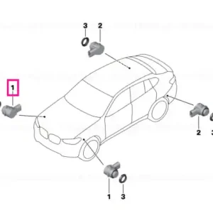 Ultrasonic sensor, Sunstone Metallic WC1N - BMW Lichidare de stoc