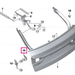 Lichidare de stoc Stop, trunk lid, left - BMW