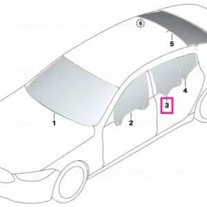 Livrare rapidă Side window, door, rear right - BMW