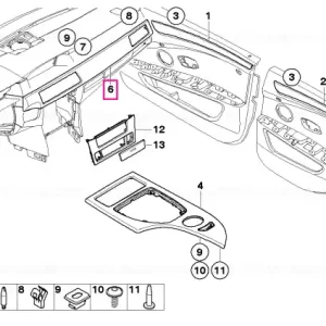 Decorative strip,instr.panel, alum.,left PENTAN - BMW Mai ieftin