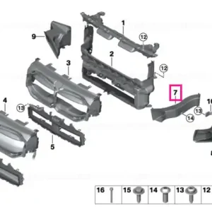 Air duct, brake, left M - BMW Livrare expres
