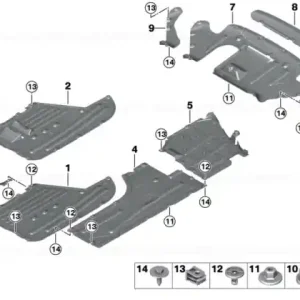 Ieftin Underbody shield, exhaust system - BMW