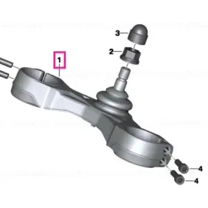 Transport gratuit Fork bridge, bottom, with mounting - BMW Motorrad