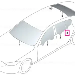 Side window, fixed, door, rear right ESG - BMW Ofertă specială