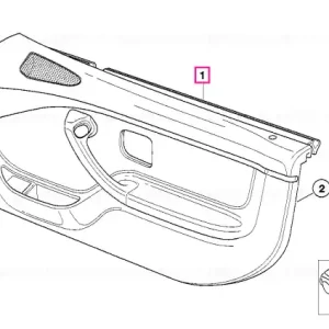 Cumpără online Door lining leather right Q2TD TANINROT - BMW