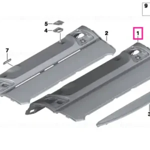 Calitate înaltă Parcel shelf, rear ALCANTARA - BMW
