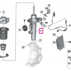 Calitate înaltă Spring strut front right VDC AWD - BMW