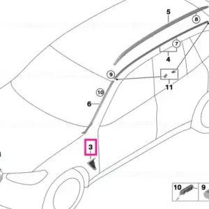 Ornament conducta aer, stanga X3M COMPETITION - BMW Noutate